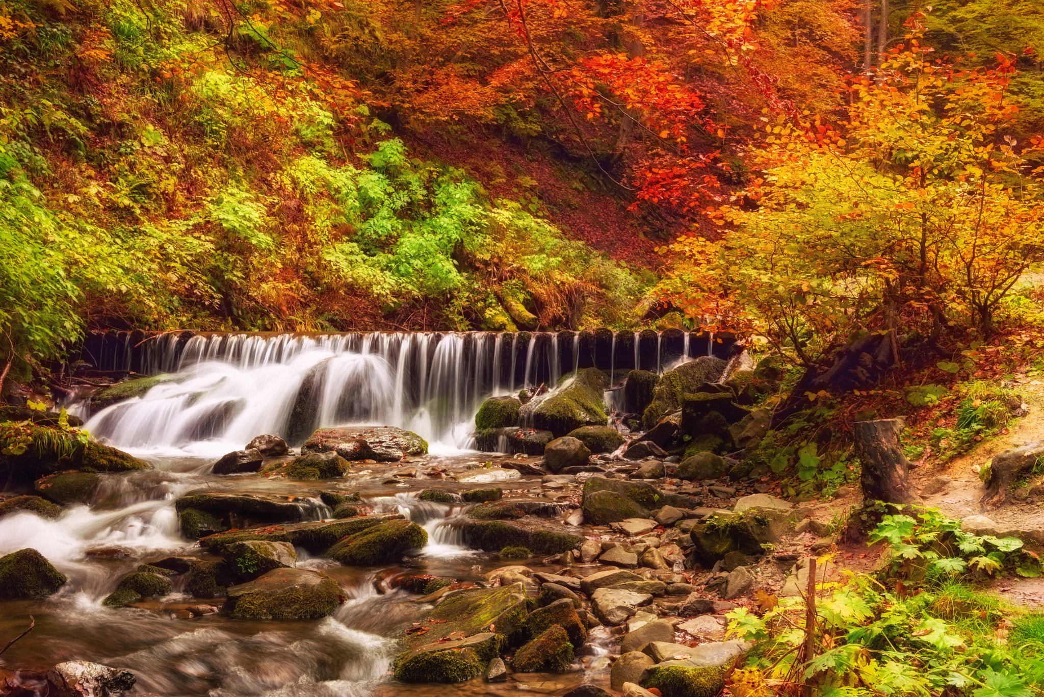 Wallpapers autumn colours landscape the course on the desktop