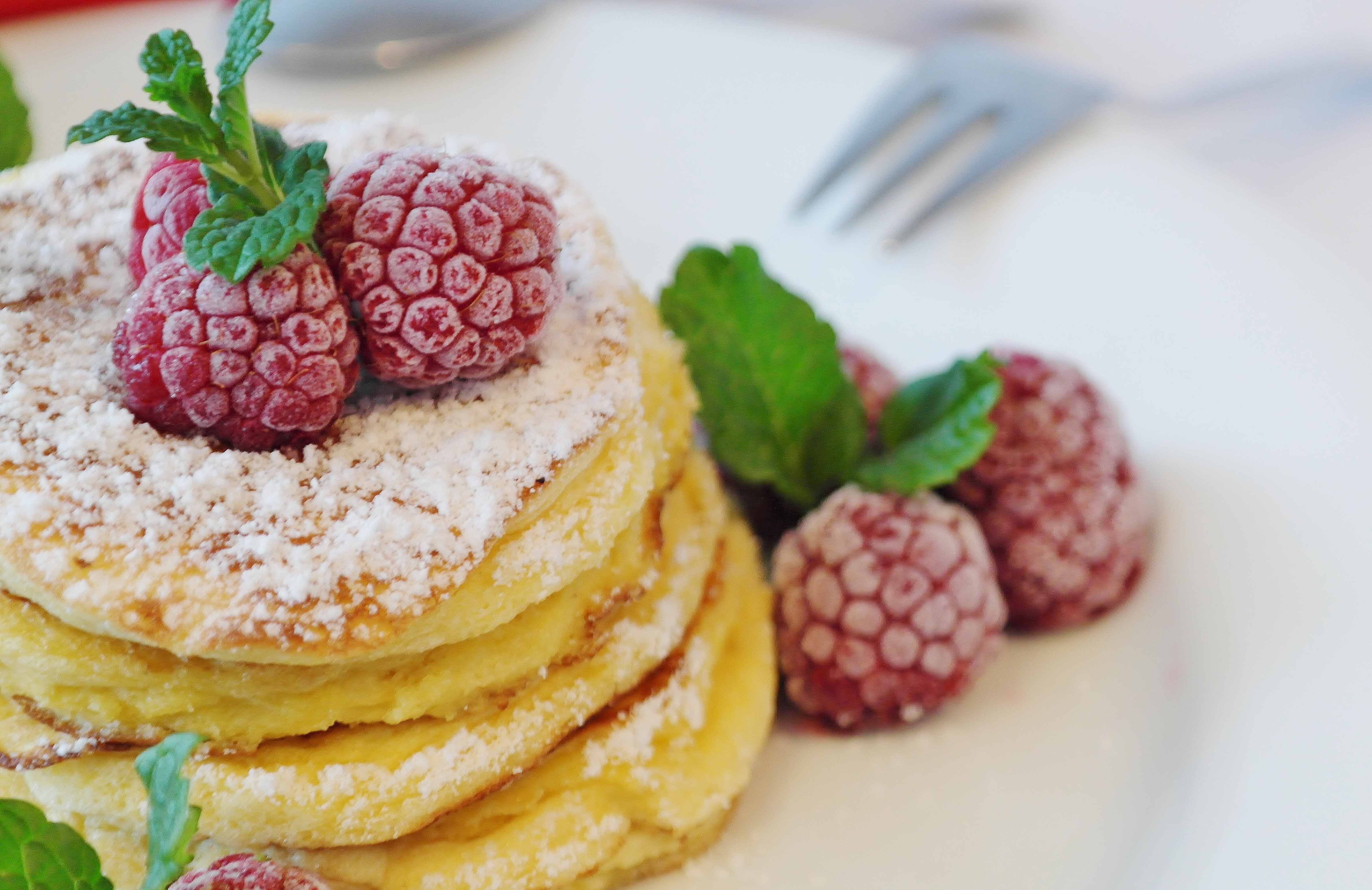 Free photo Raspberry pancakes