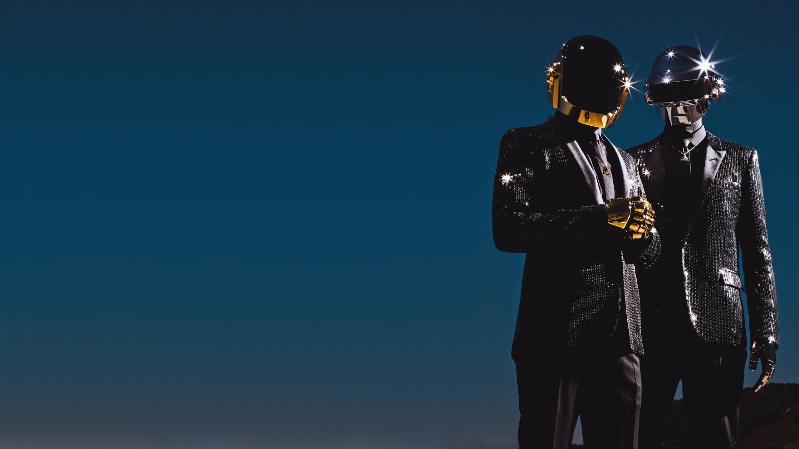 Обои силуэт синий Daft Punk на рабочий стол