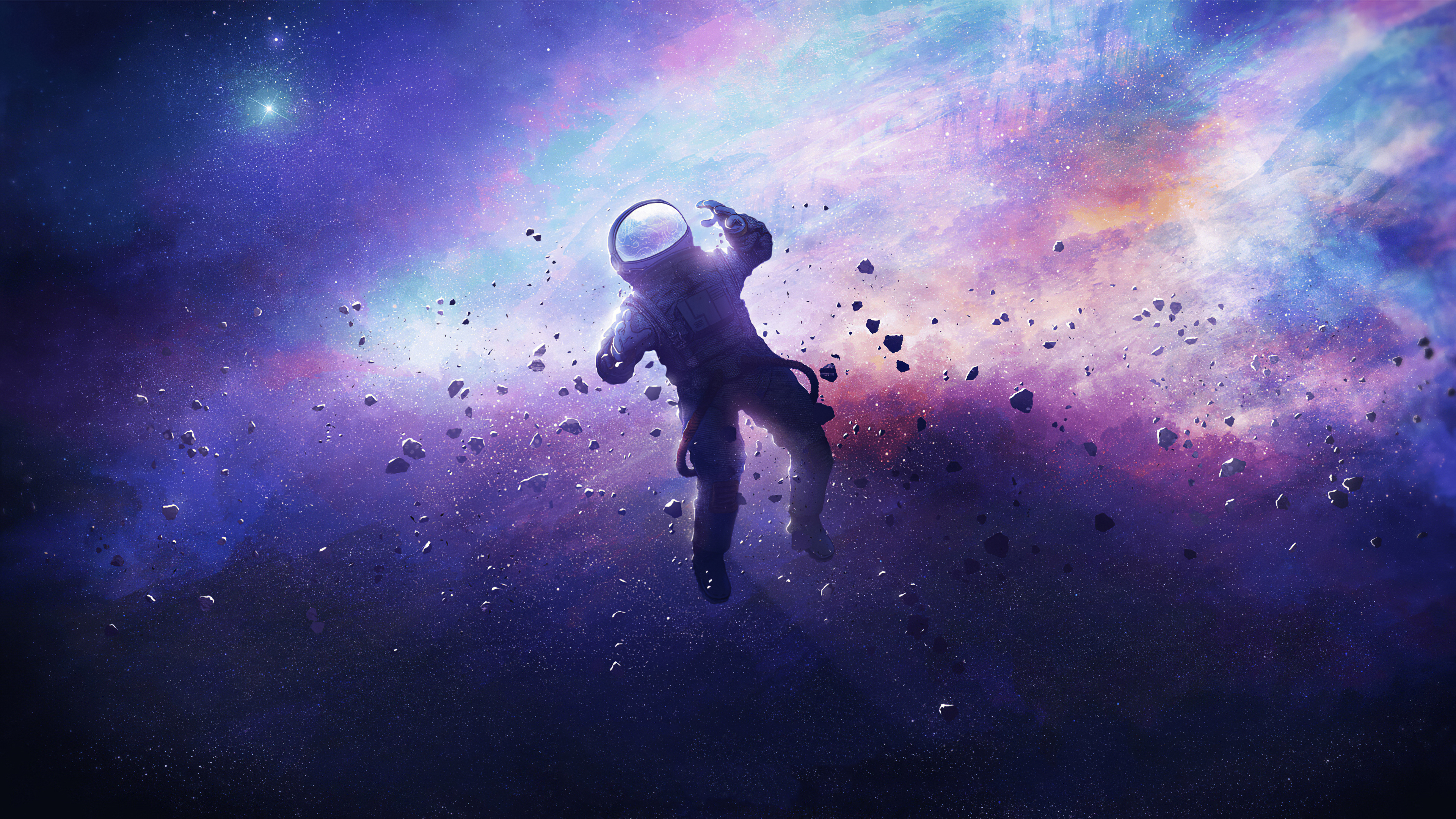 Wallpapers artist cosmonaut artwork on the desktop