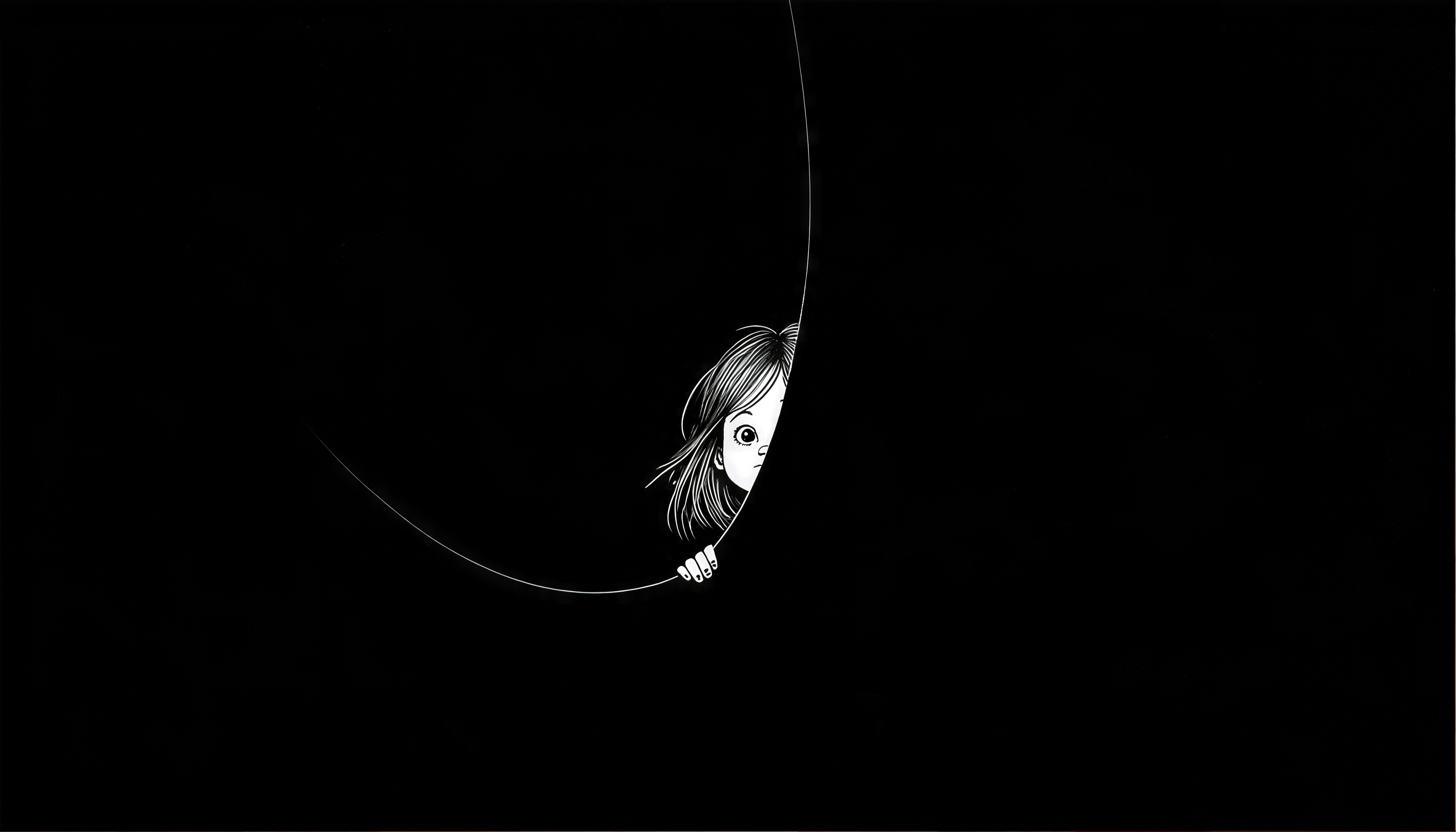 Wallpapers minimalisme black and white graphics Item on the desktop