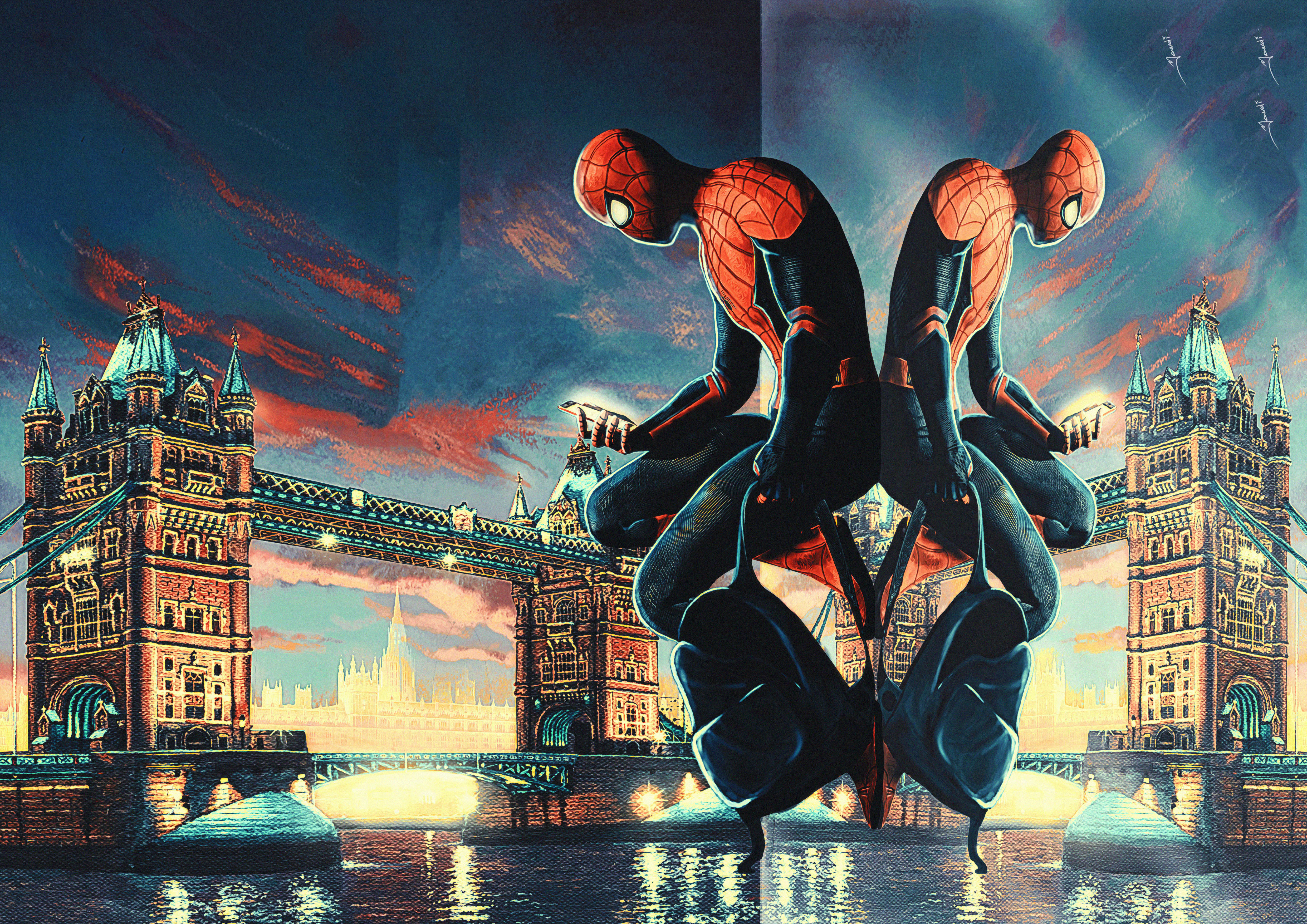桌面上的壁纸蜘蛛侠 超级英雄 城市