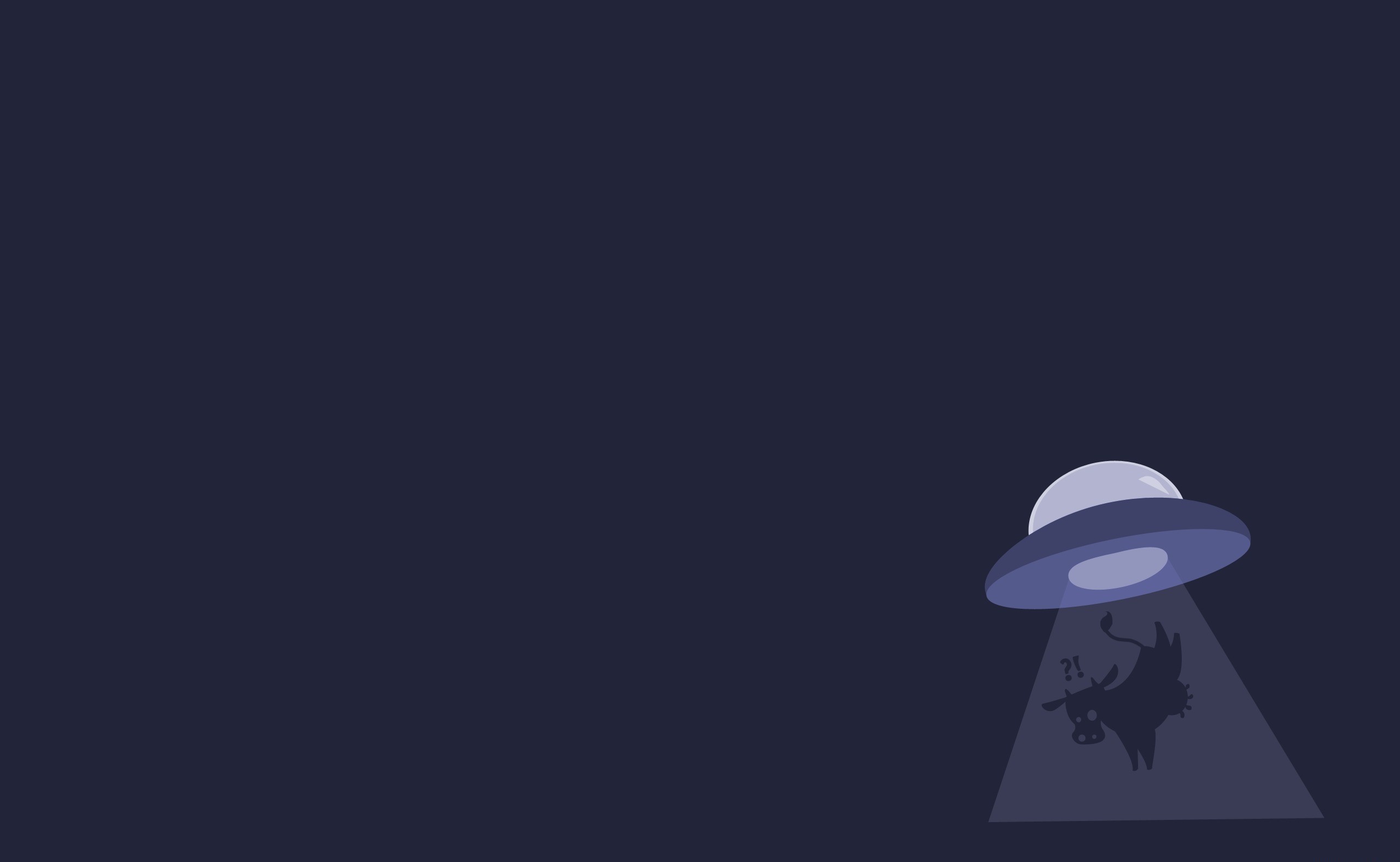 Free photo Space saucer aliens with cow silhouette, minimalistic.