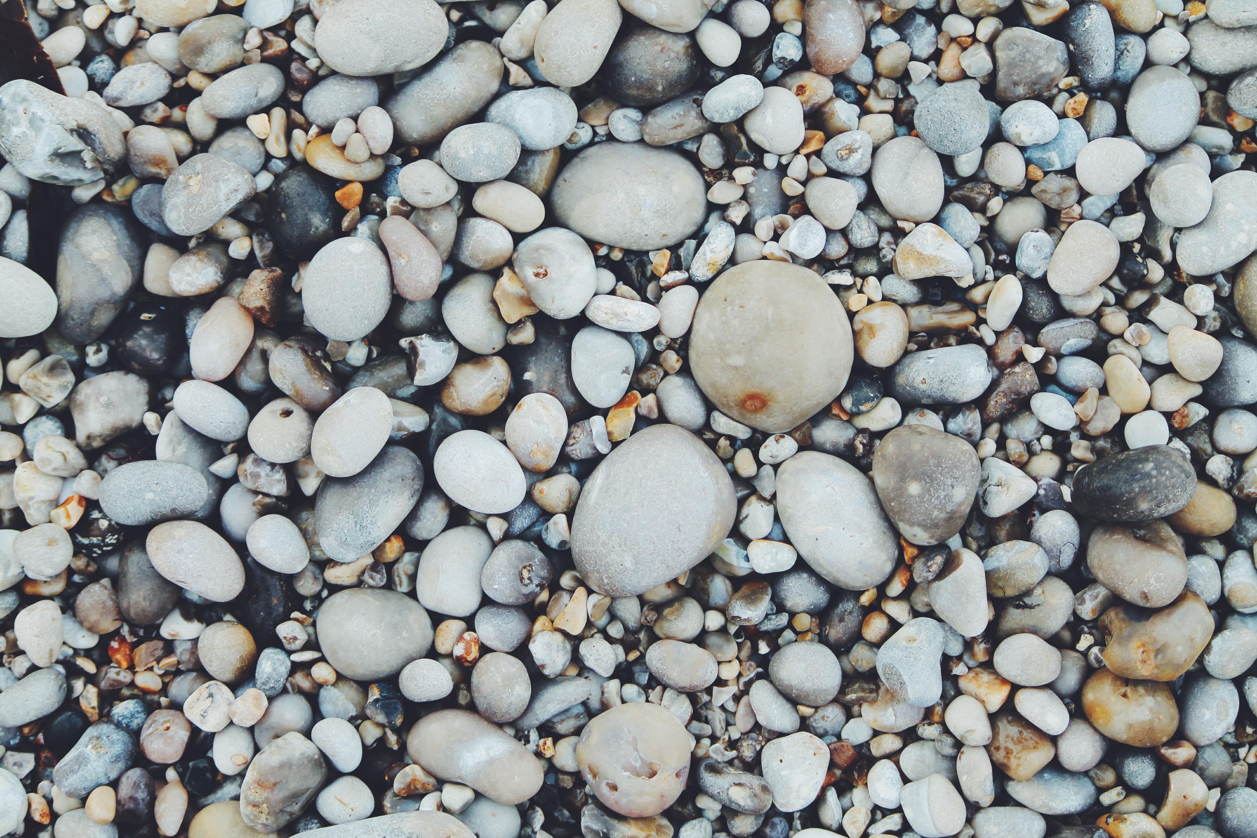 Sea pebbles on the beach