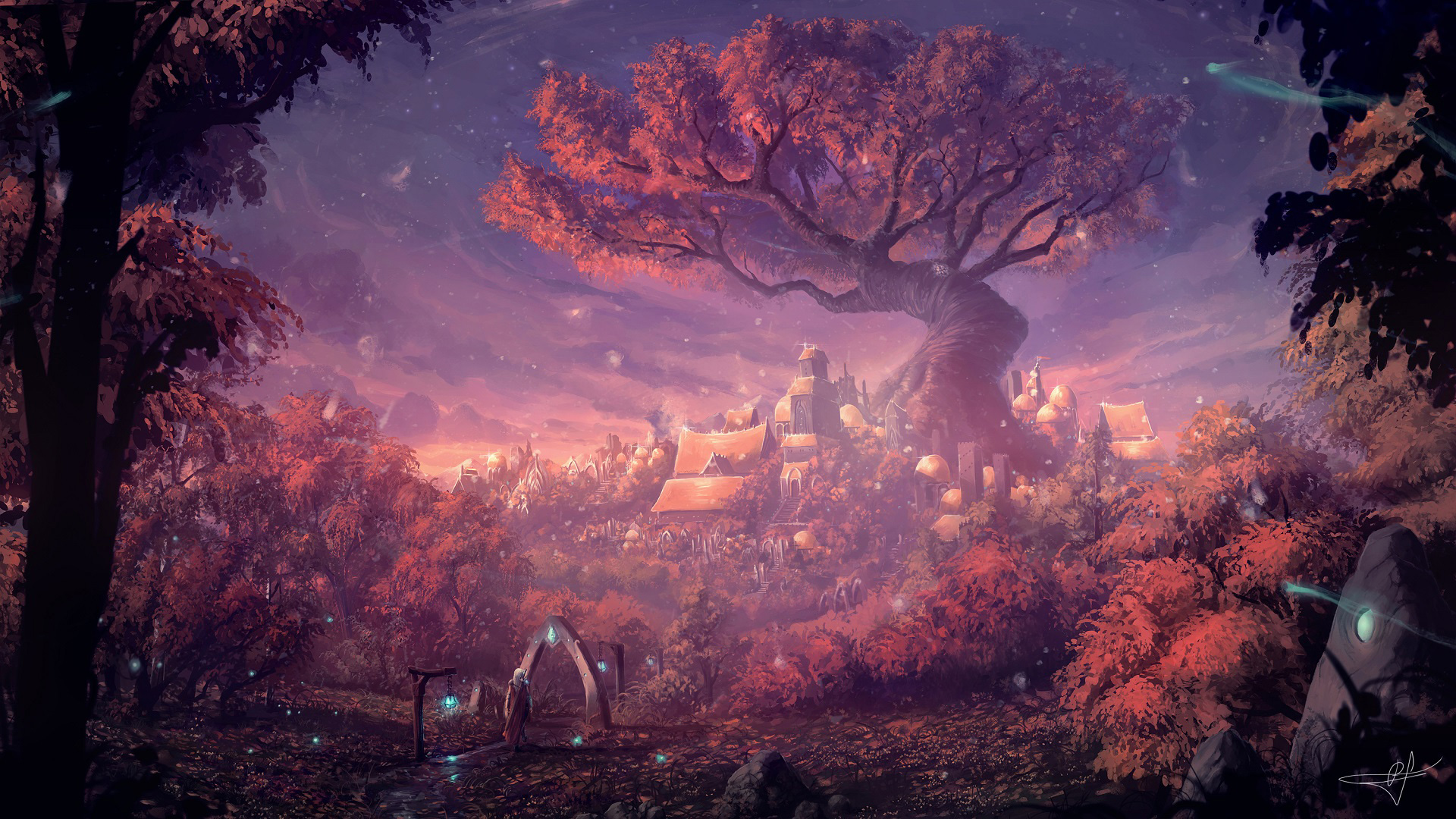 Wallpapers forest fantasy artist on the desktop