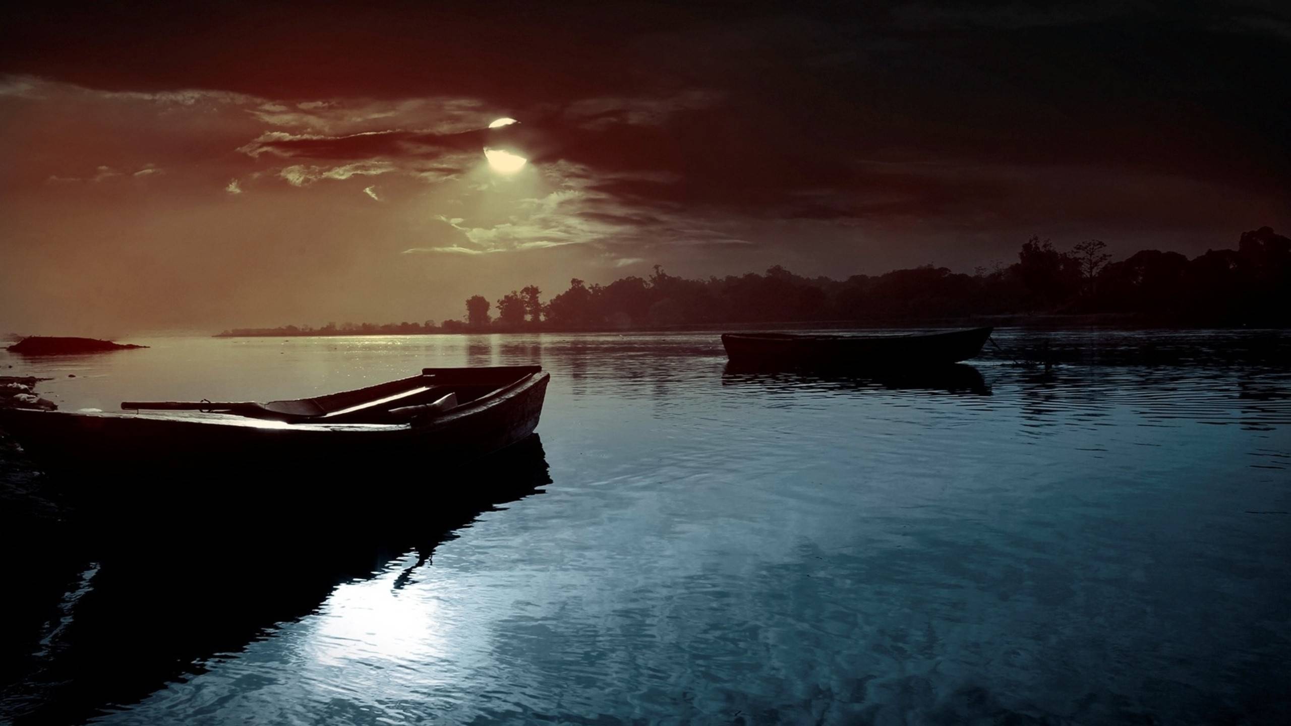 Wallpapers landscapes night lake on the desktop