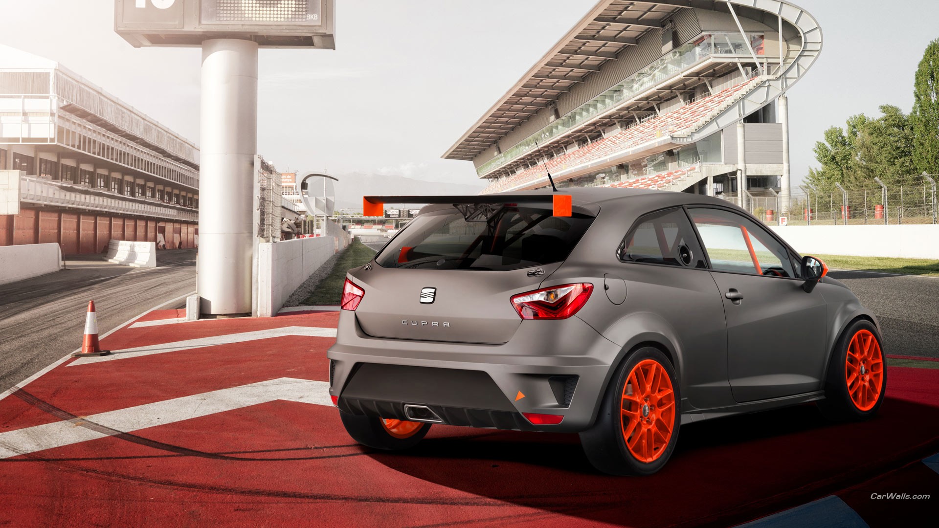 桌面上的壁纸汽车 Seat Ibiza 砂轮