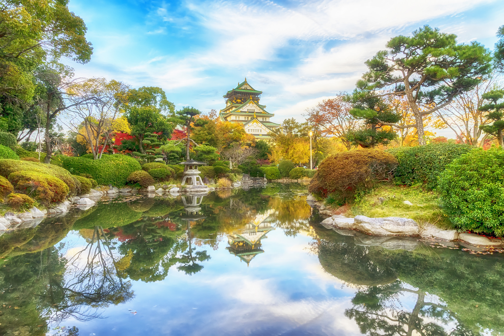 Wallpapers Park Osaka pagoda on the desktop