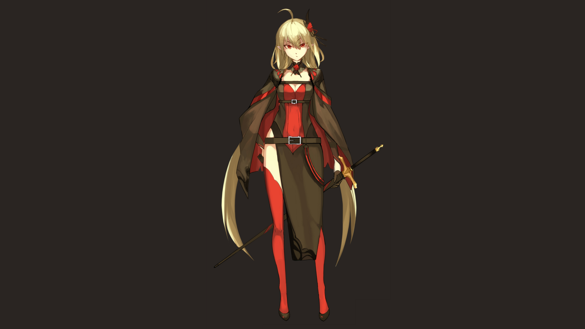 桌面上的壁纸图例 金发 简单背景