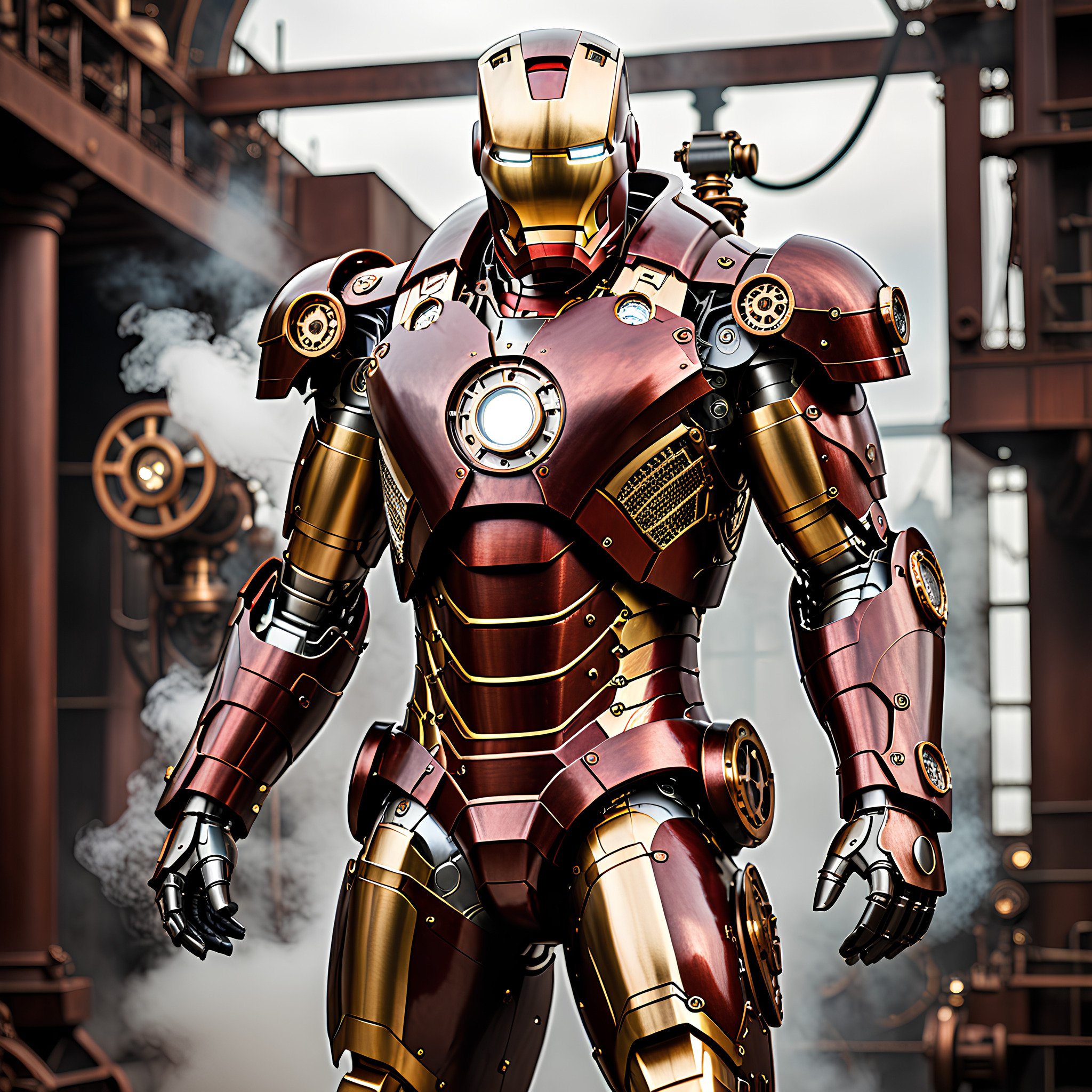 Free photo Steampunk iron man