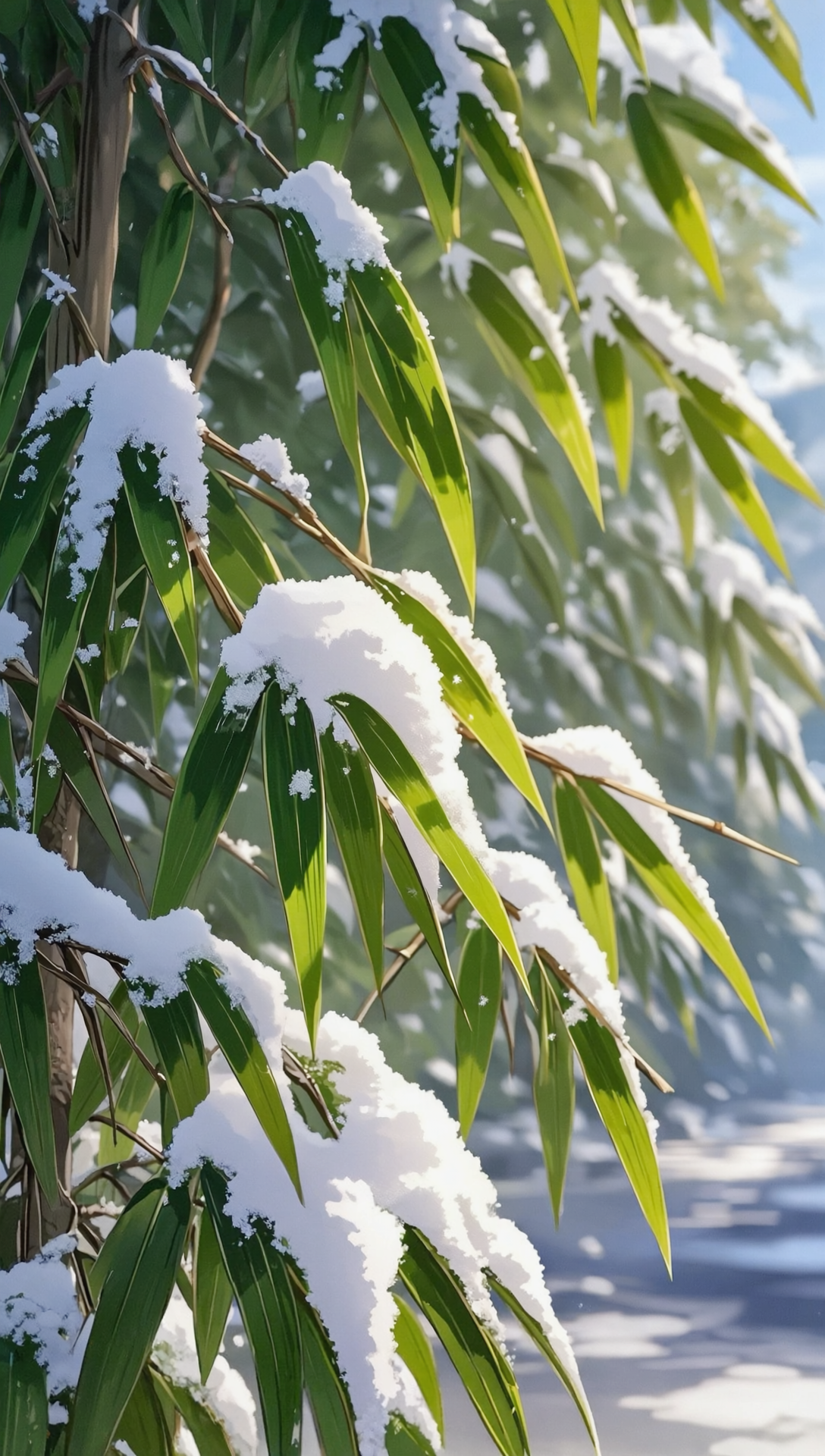 免费照片手机壁纸，雪地中的凹凸褶皱景观
