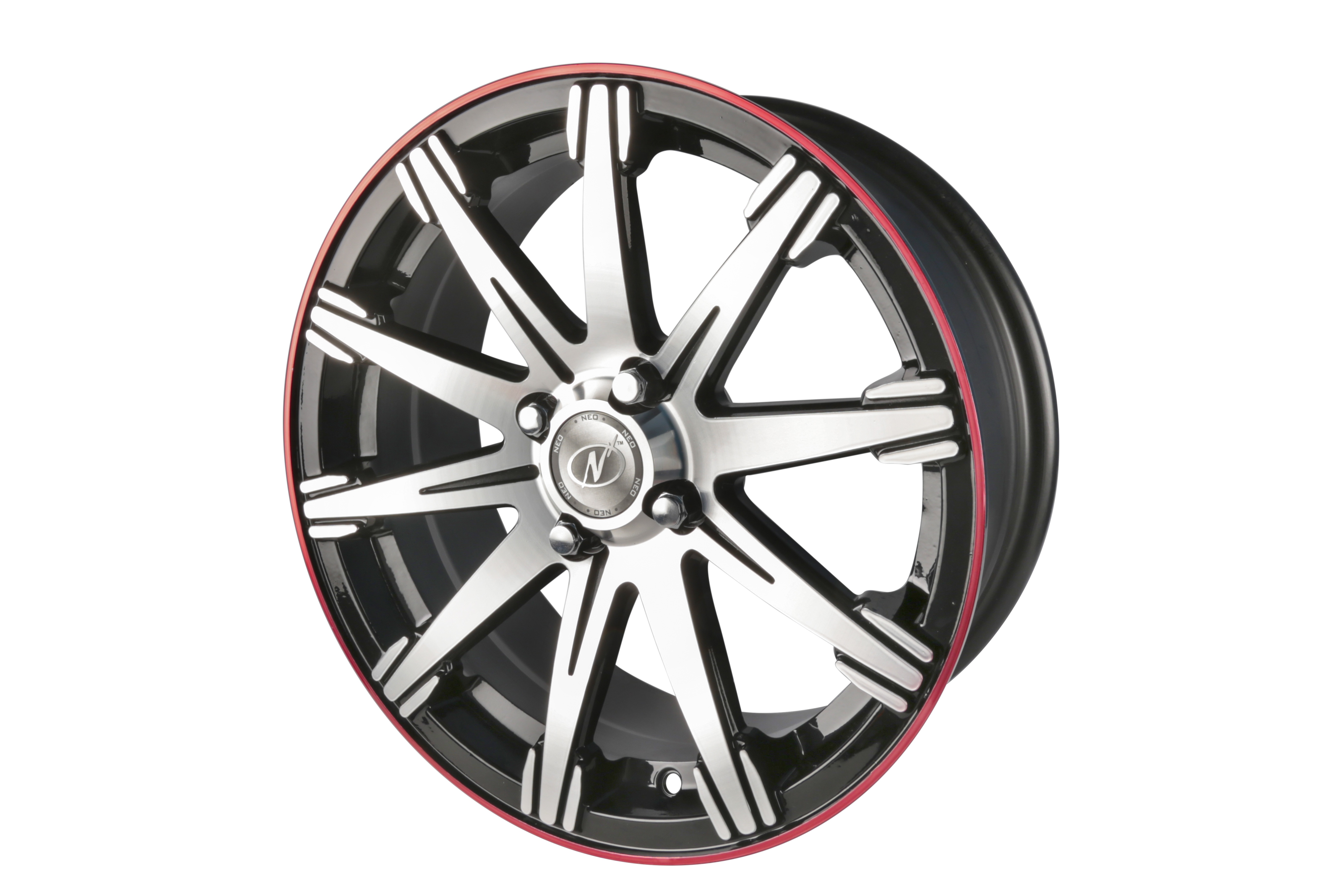 Free photo Car alloy wheel on white background