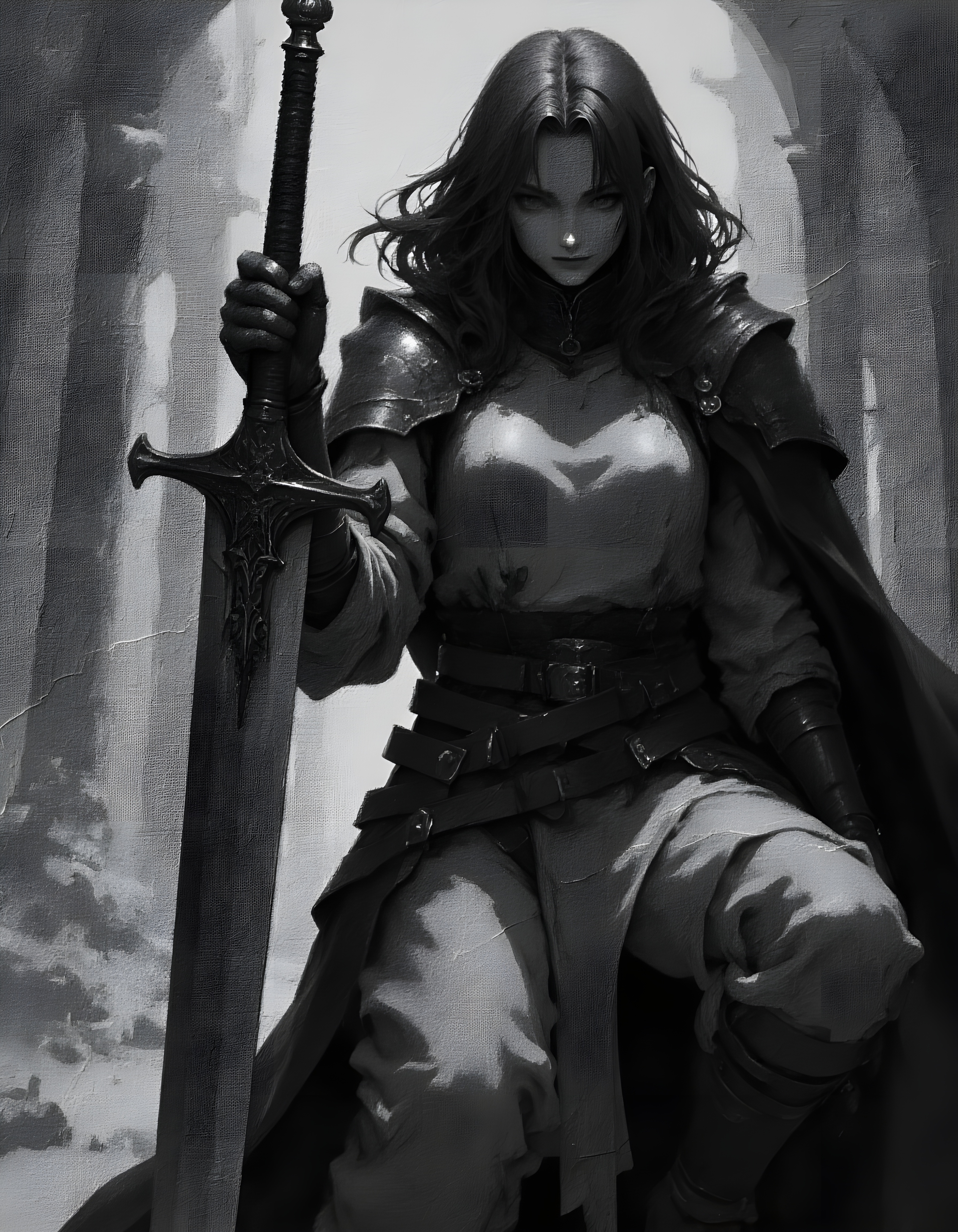 免费照片手持双手剑的雇佣兵