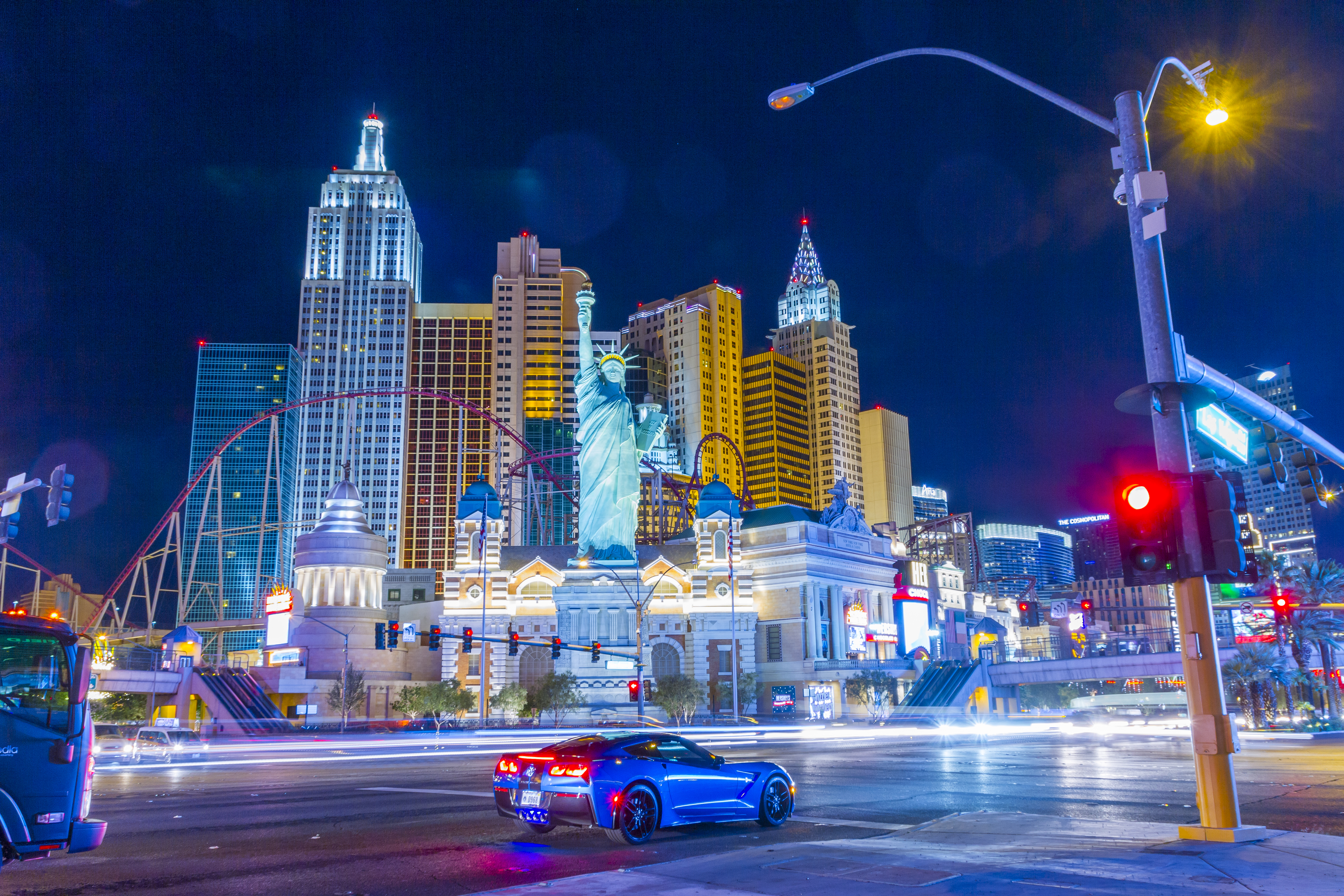 Wallpapers night city Nevada Las Vegas on the desktop