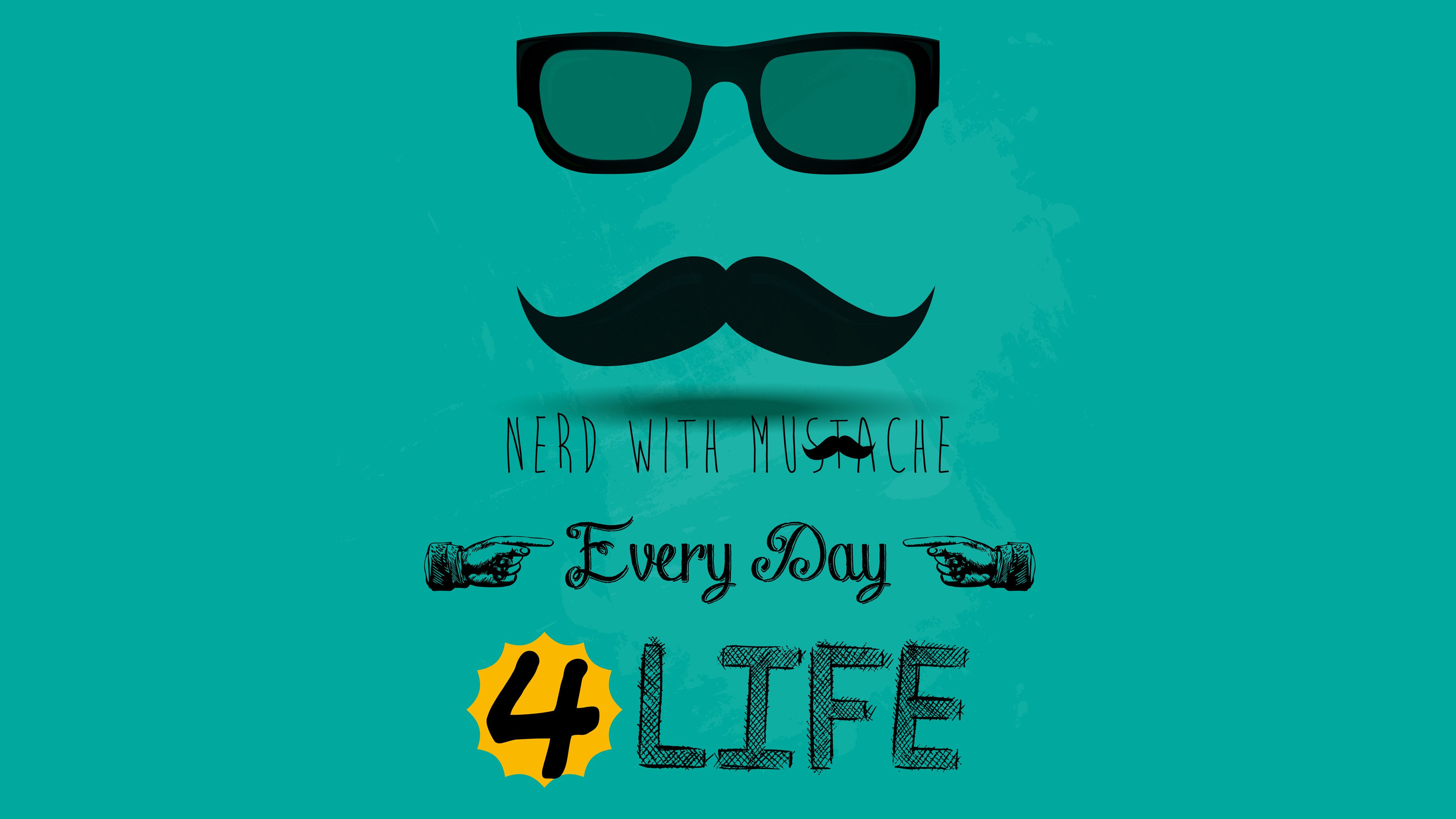 Wallpapers mustache typography comments on the desktop