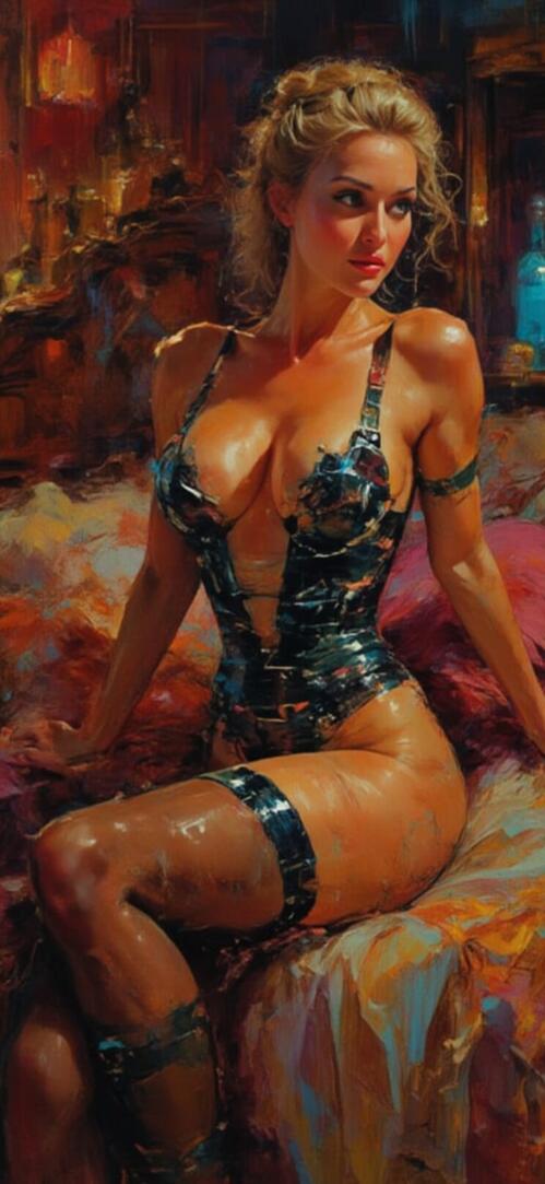 Бесплатное фото Картина поздний вечер при свечах