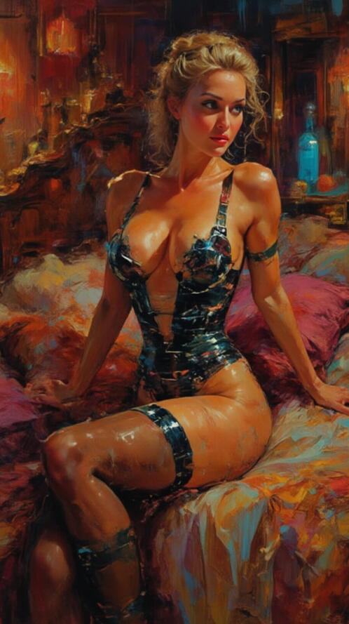 Бесплатное фото Картина поздний вечер при свечах