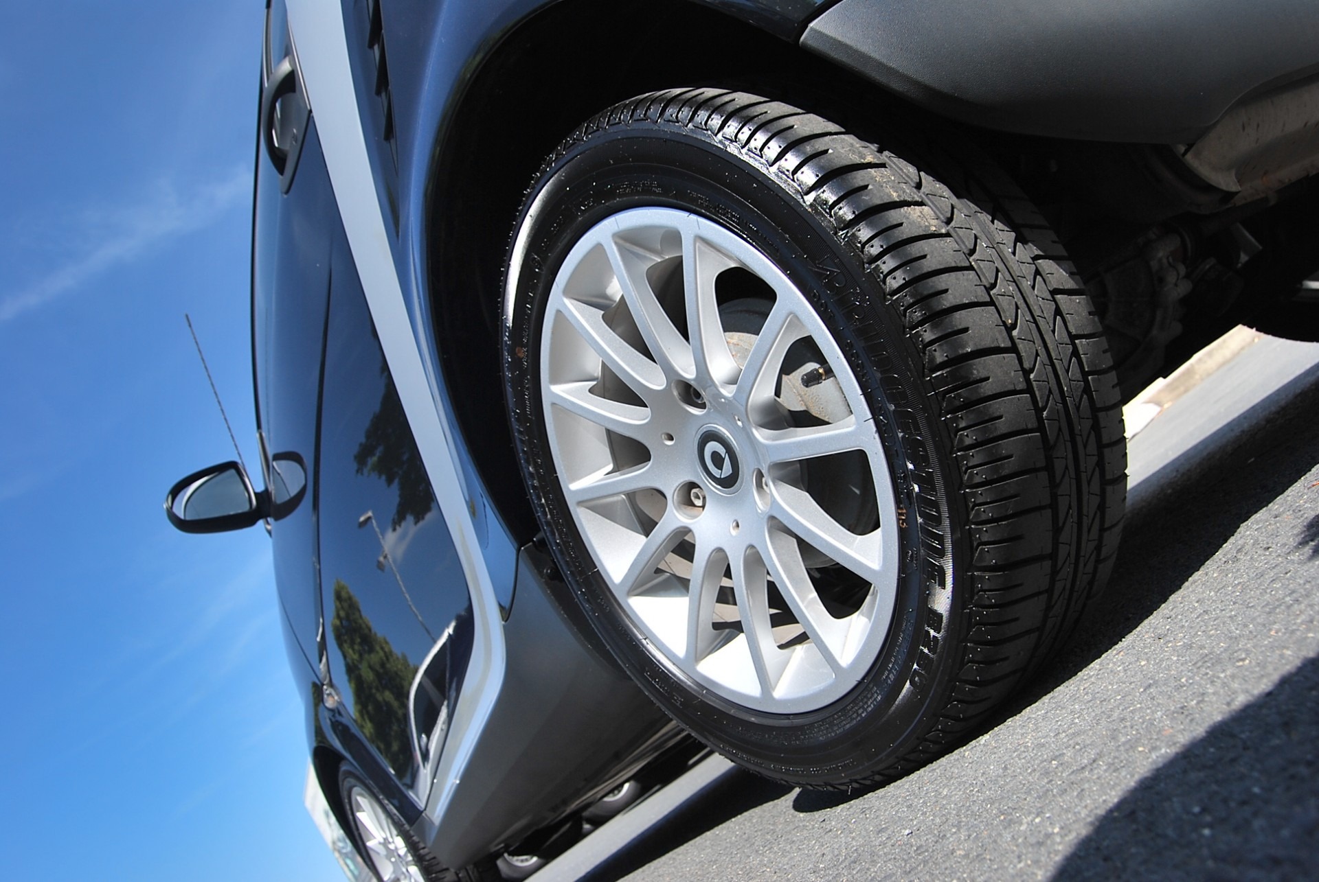 Wallpapers road car wheel on the desktop
