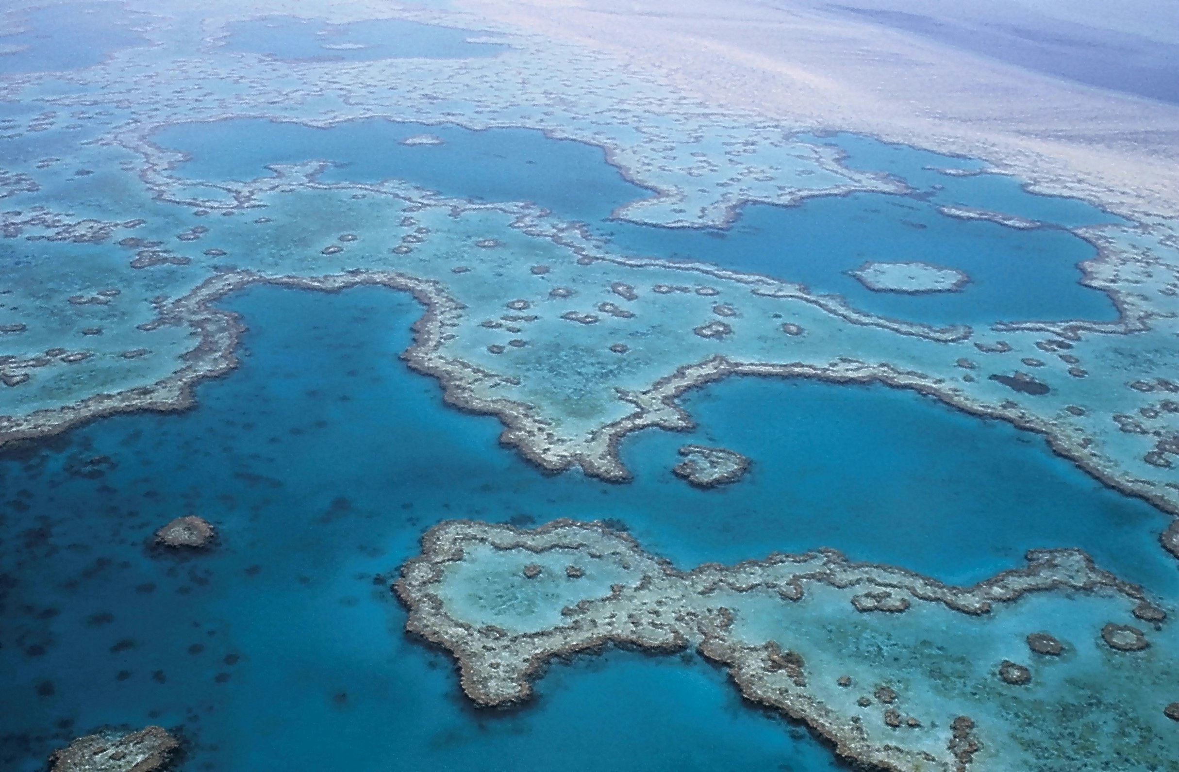 Free photo The submerged islands, top view