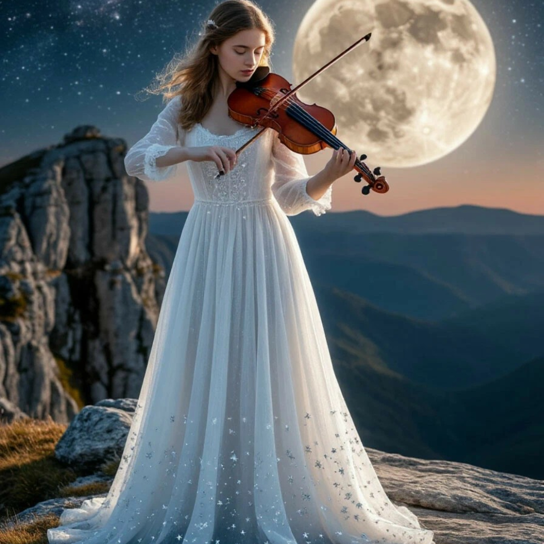 A violin in the night