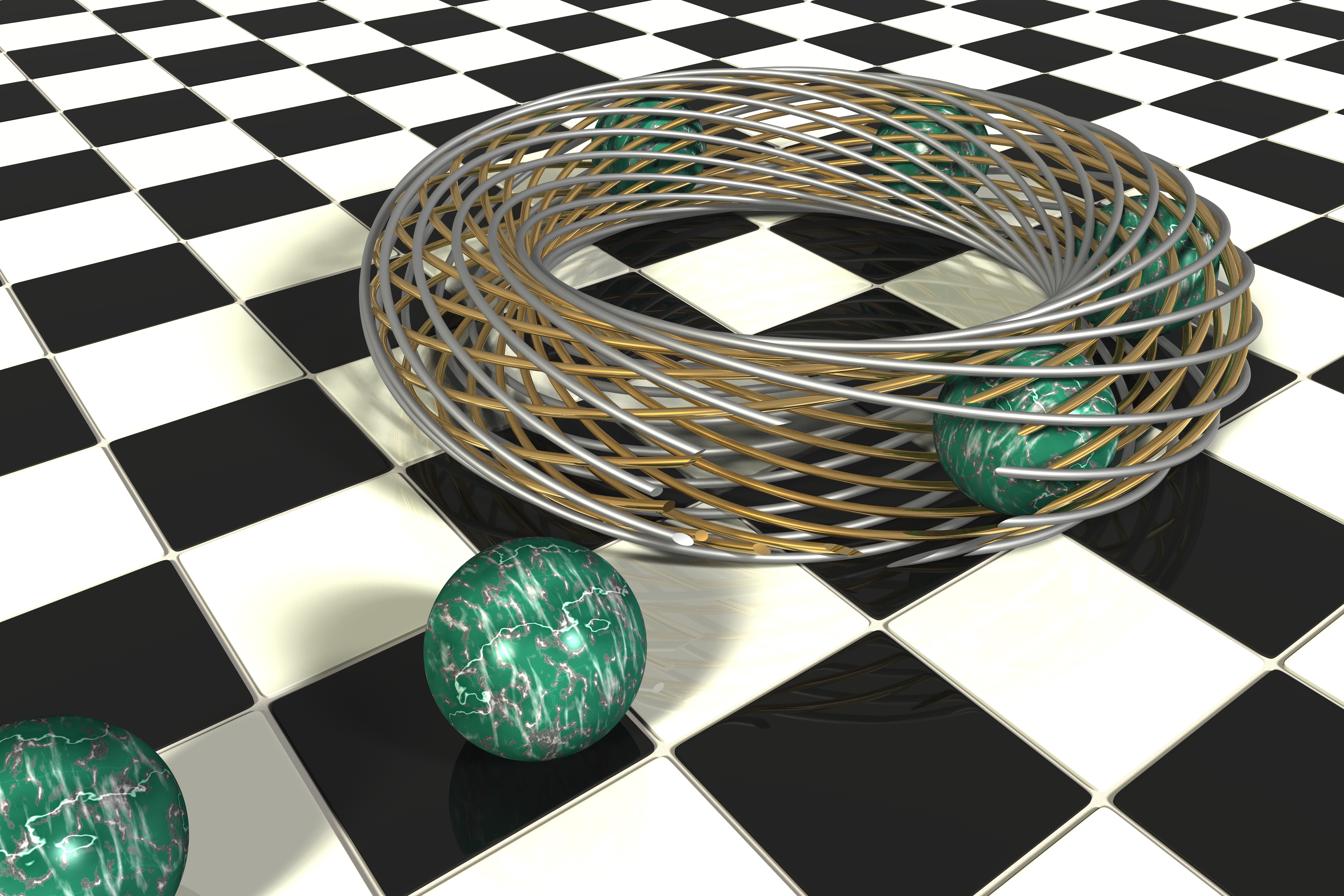 Обои шары сфера chessboard surface на рабочий стол