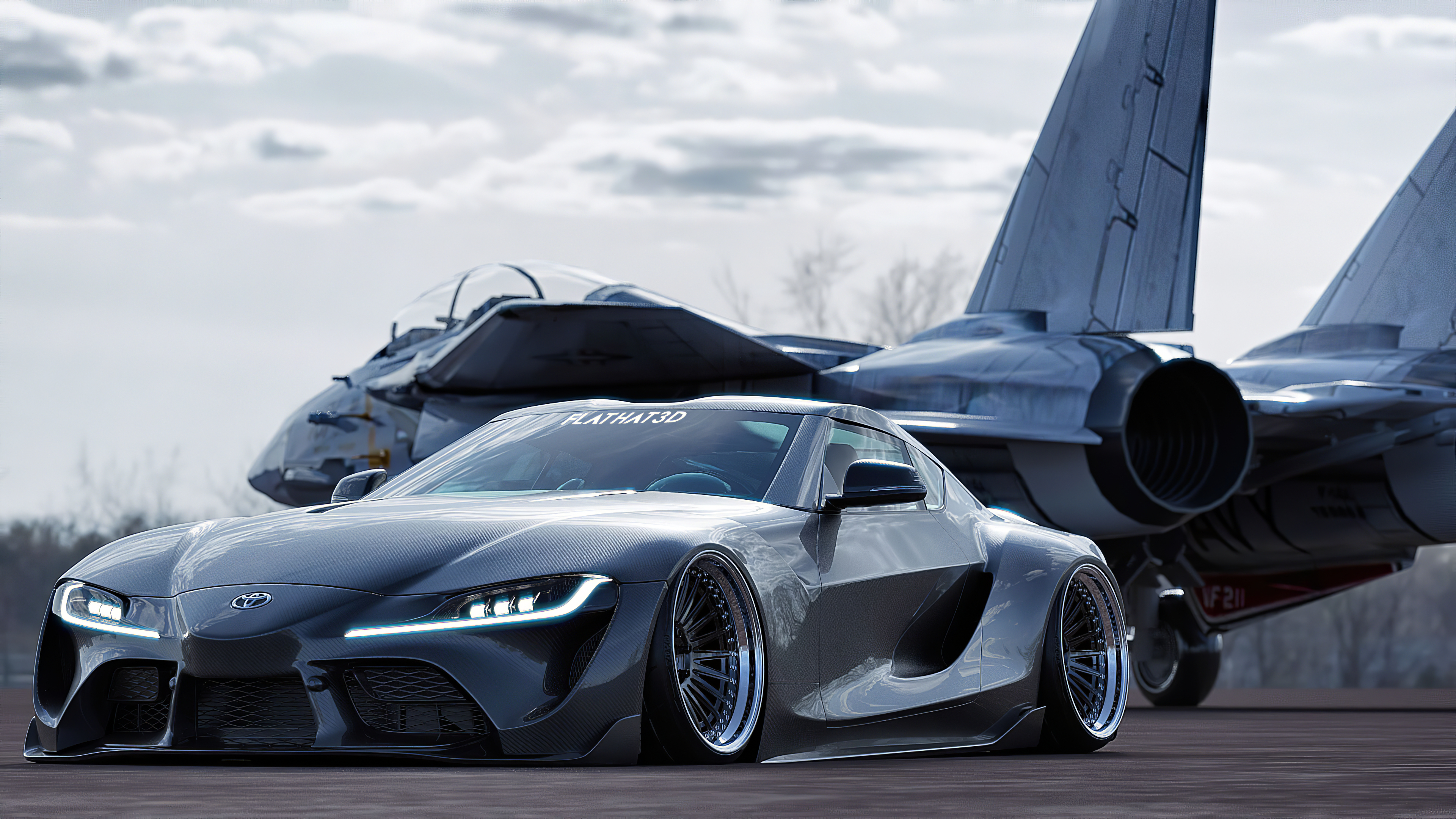 Wallpapers Supra toyota airplane on the desktop