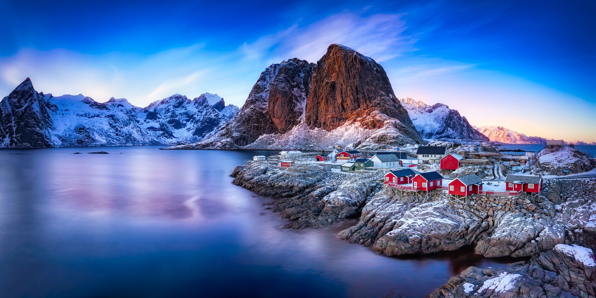 Wallpapers lofoten islands snow landscapes on the desktop