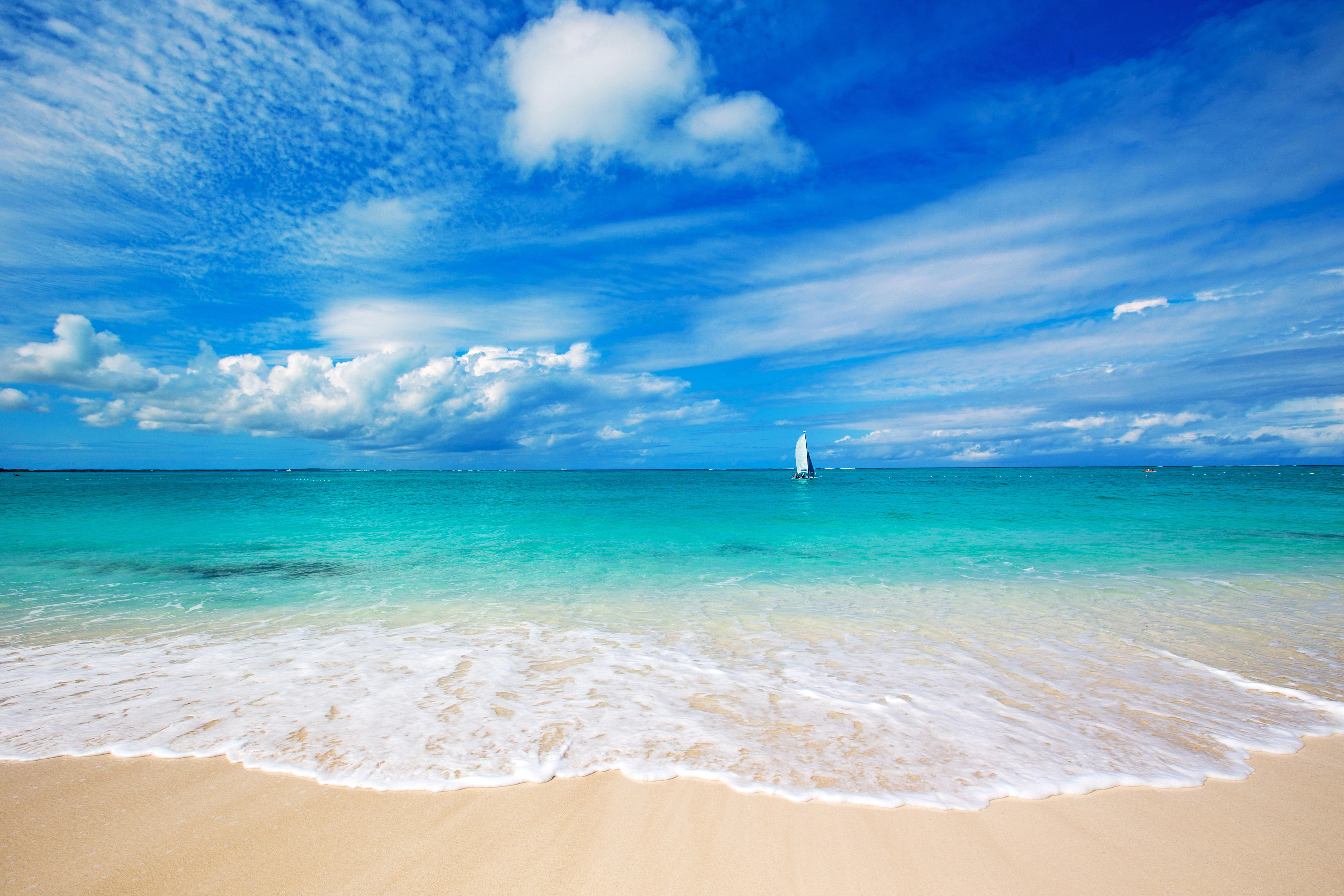 Wallpapers sea landscape view from the shore on the desktop