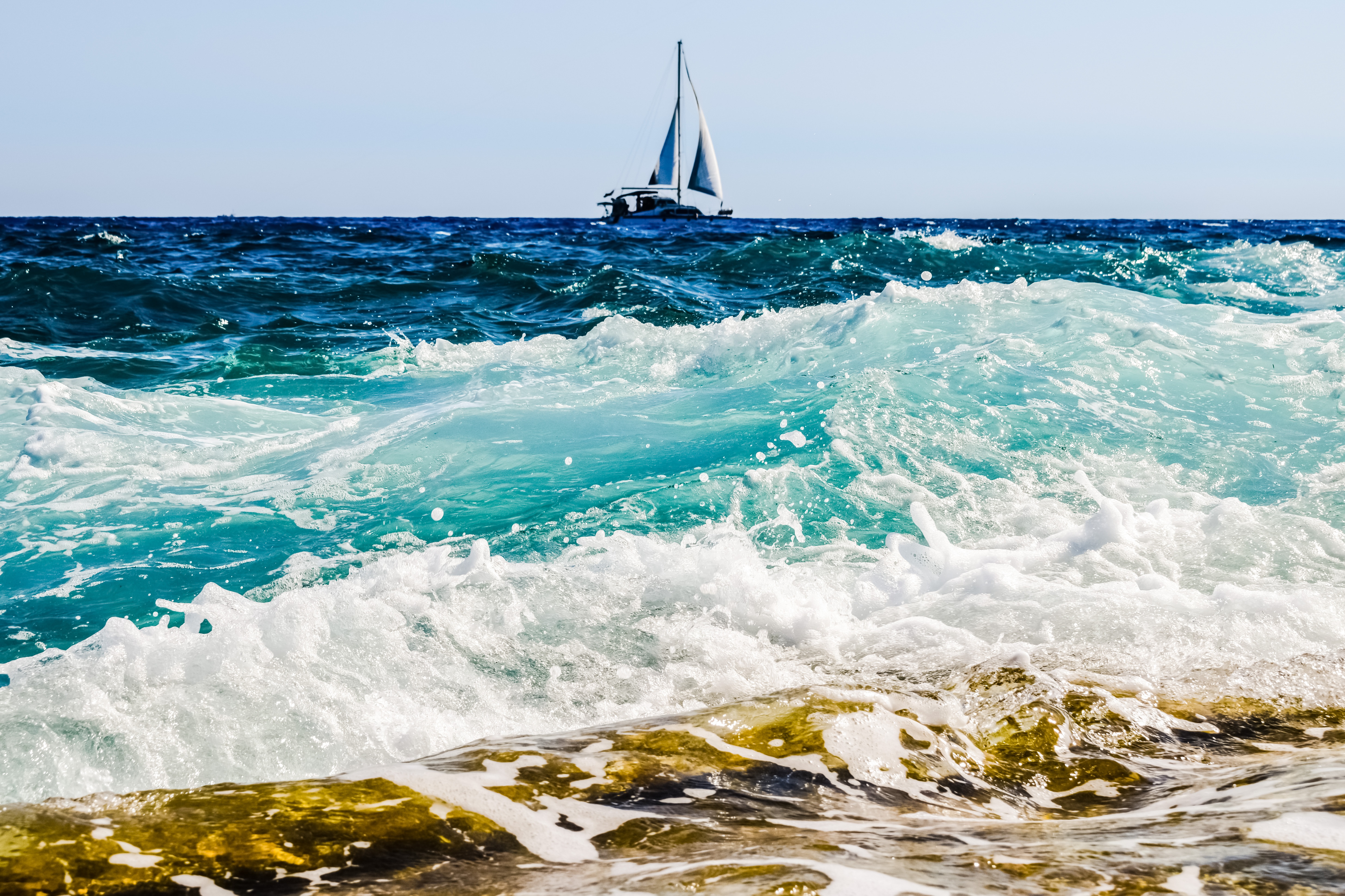 Wallpapers sea boat surf on the desktop