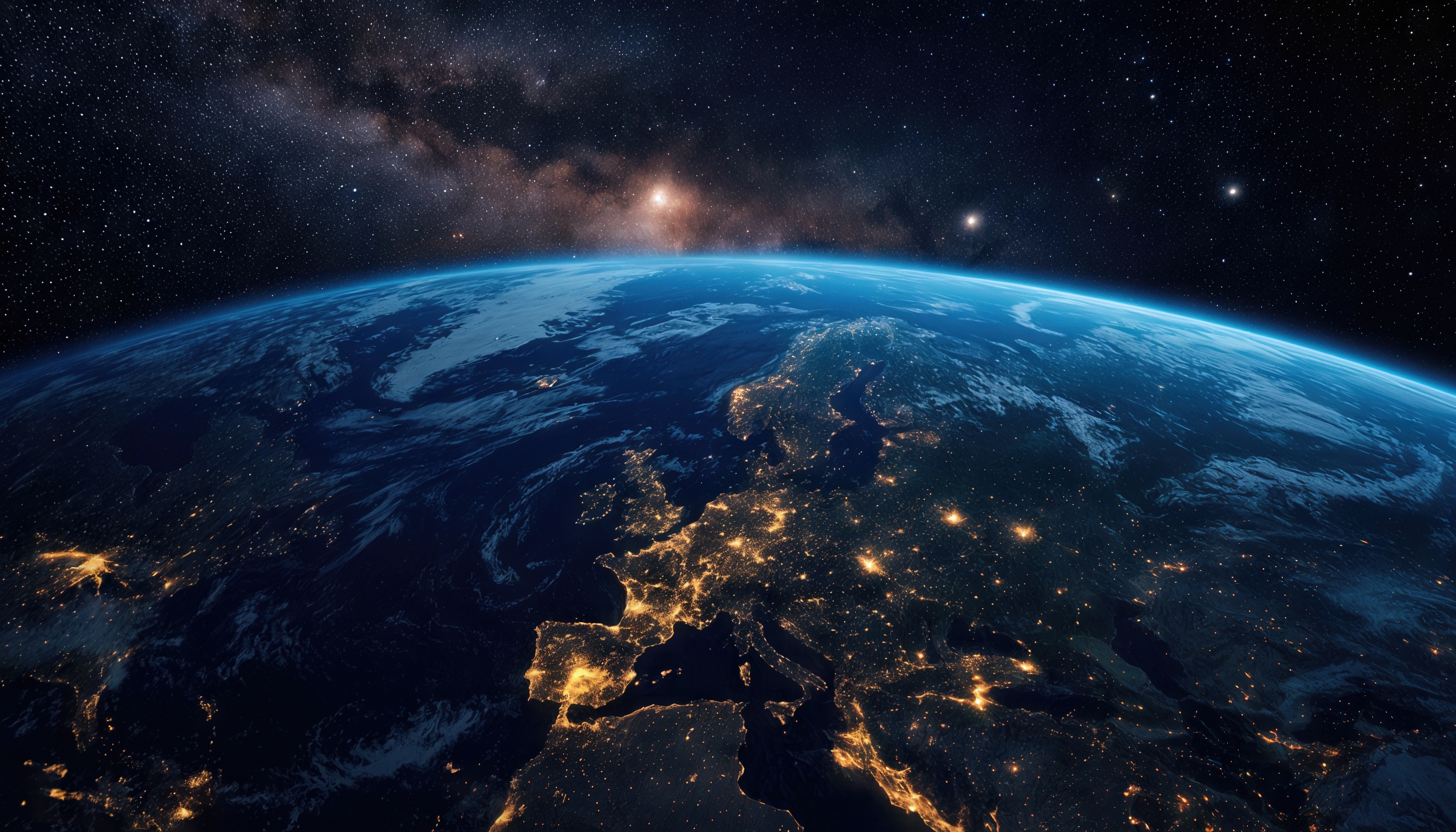 Wallpapers space view from space earth planet on the desktop