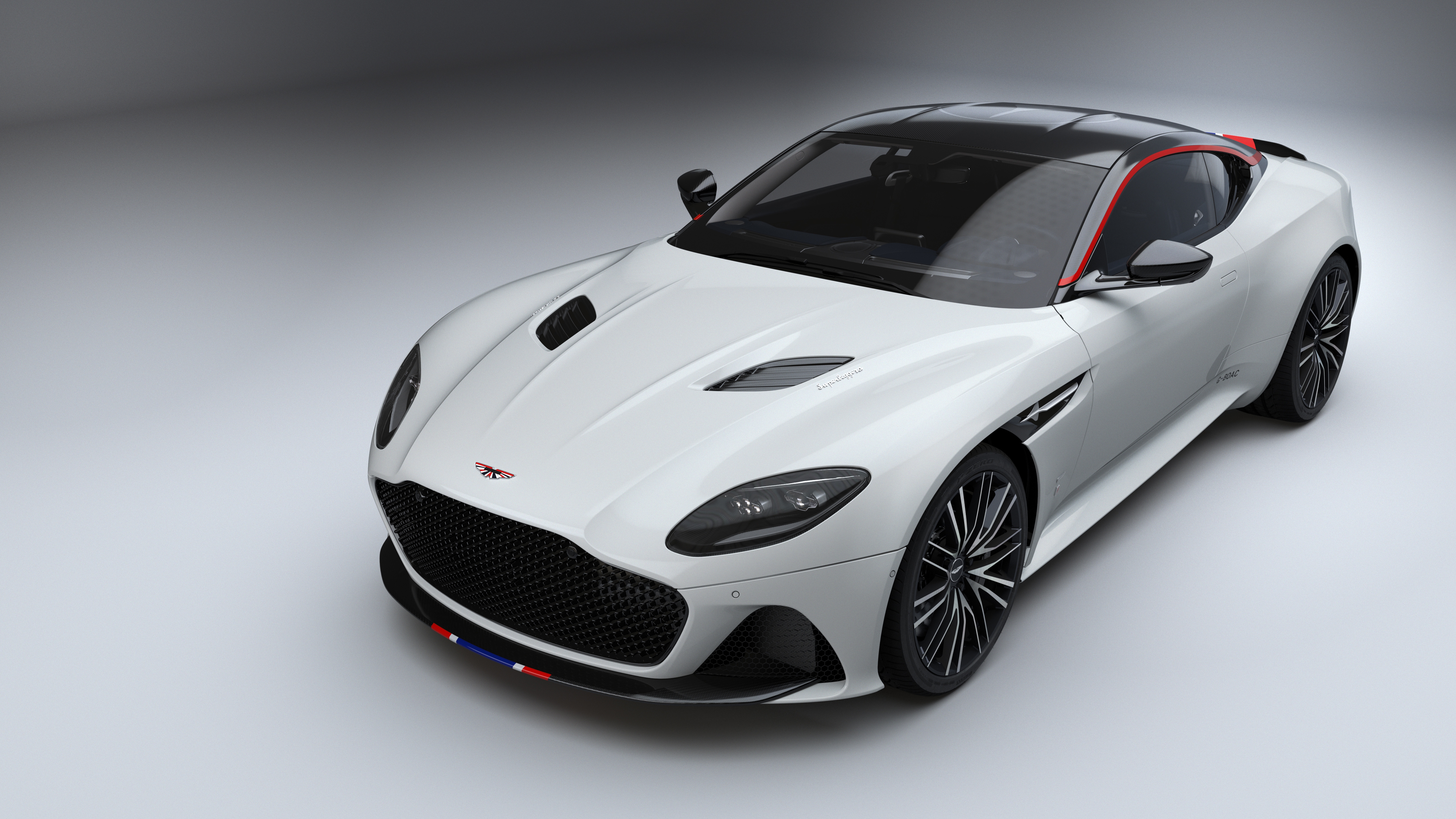 Free photo Aston Martin DBS Superleggera Concorde Edition in white on white background