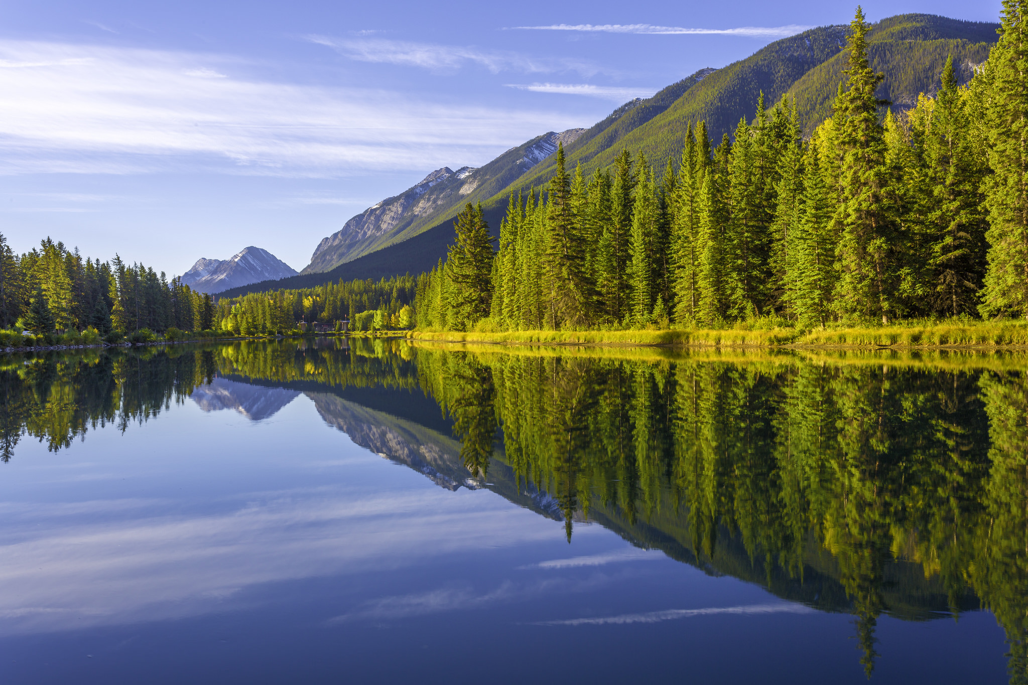 Wallpapers Bow River Banff national Park Canada on the desktop