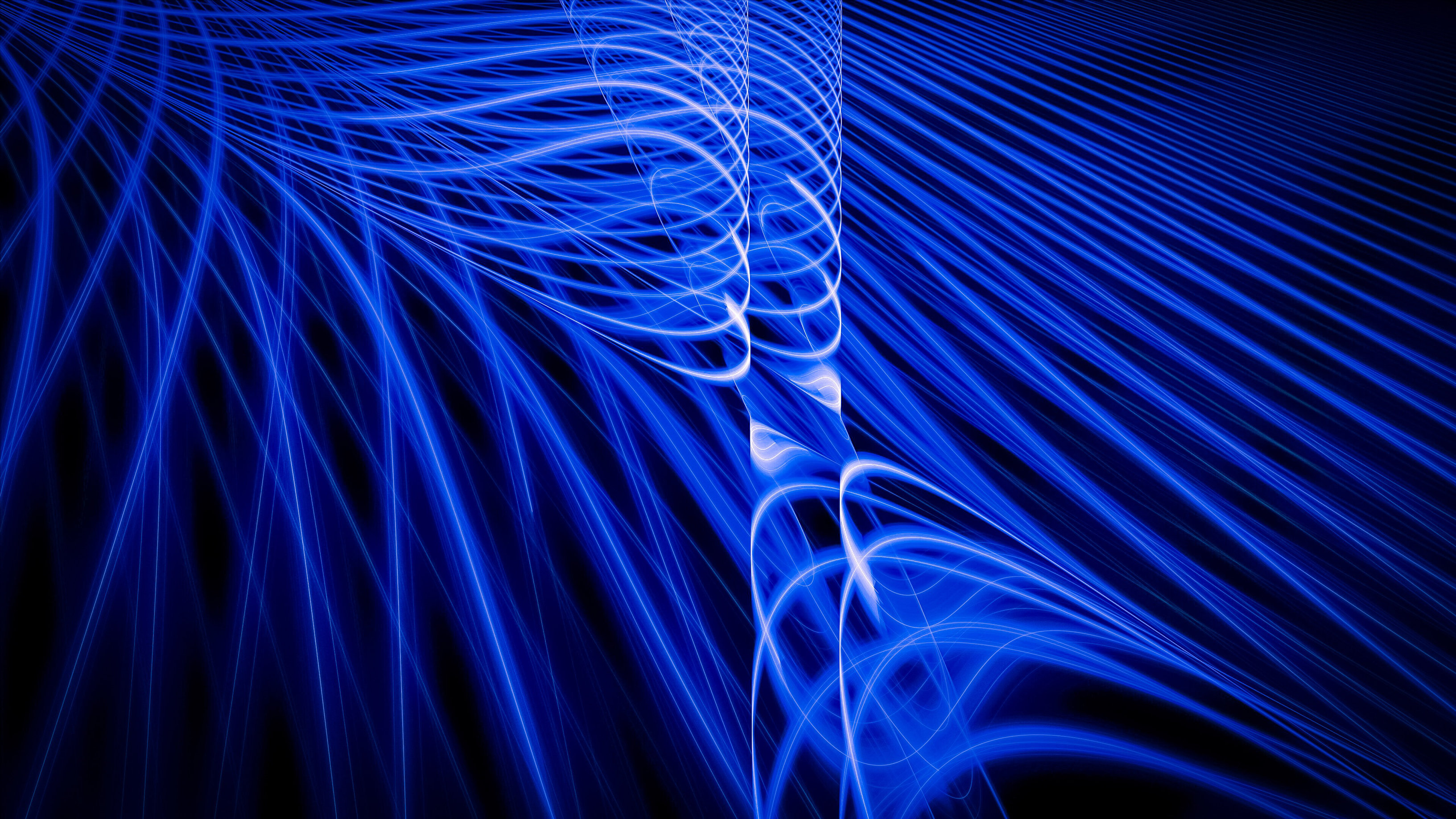 Wallpapers fractal blue digital art on the desktop