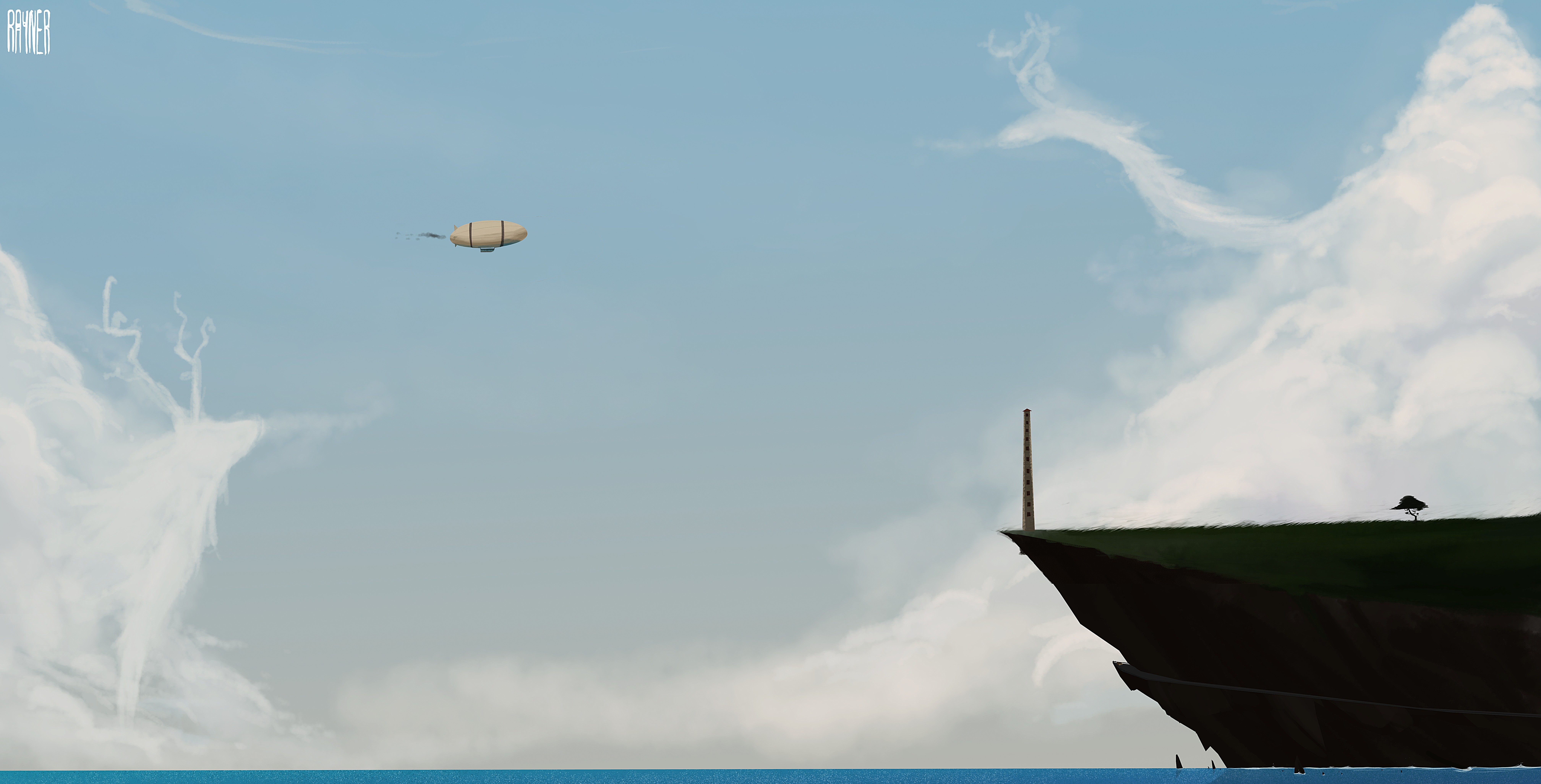 桌面上的壁纸天空 艺术品 飞机