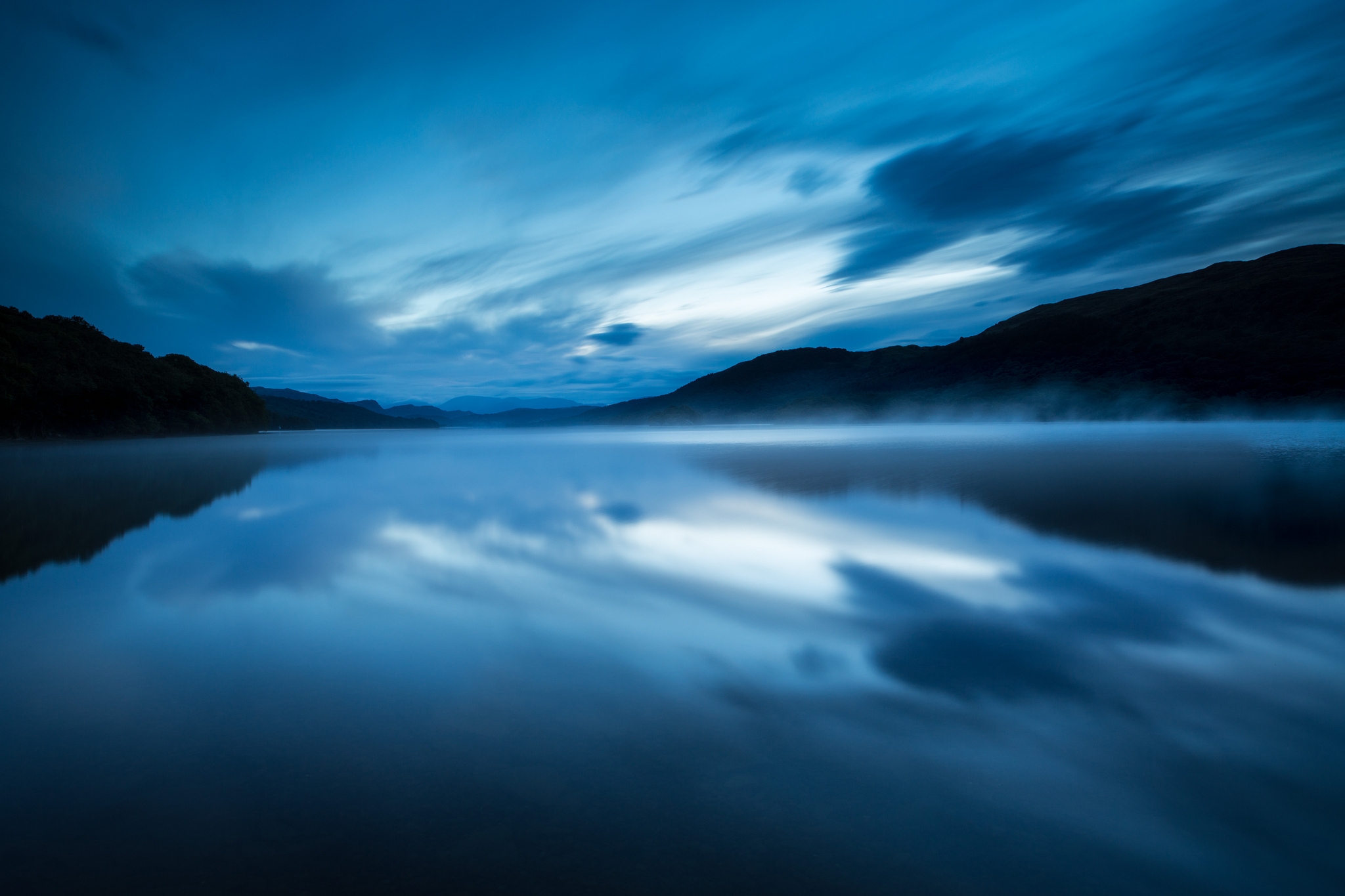 Wallpapers wallpaper lake mountains night reflection on the desktop